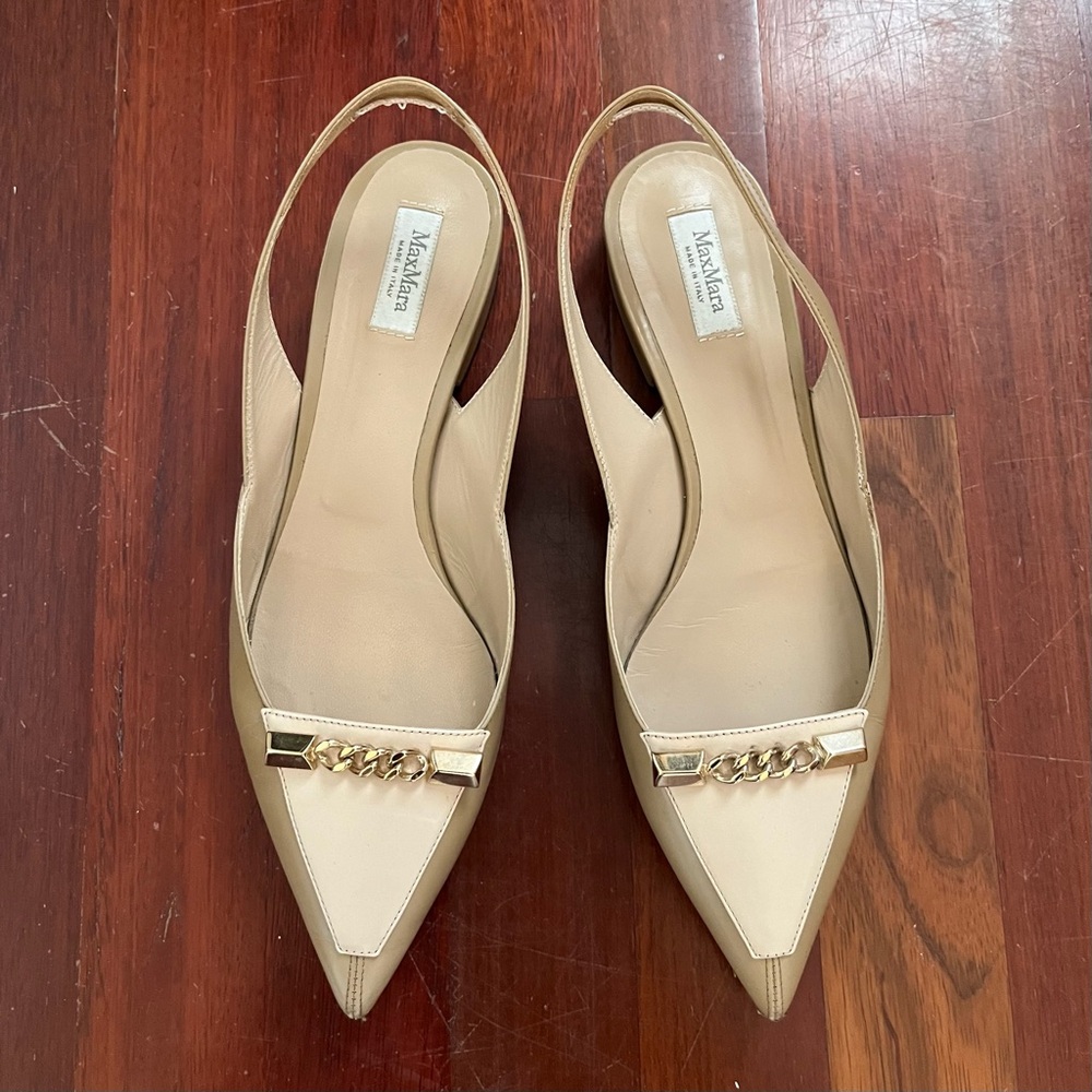 MaxMara | Neutral Slingbacks